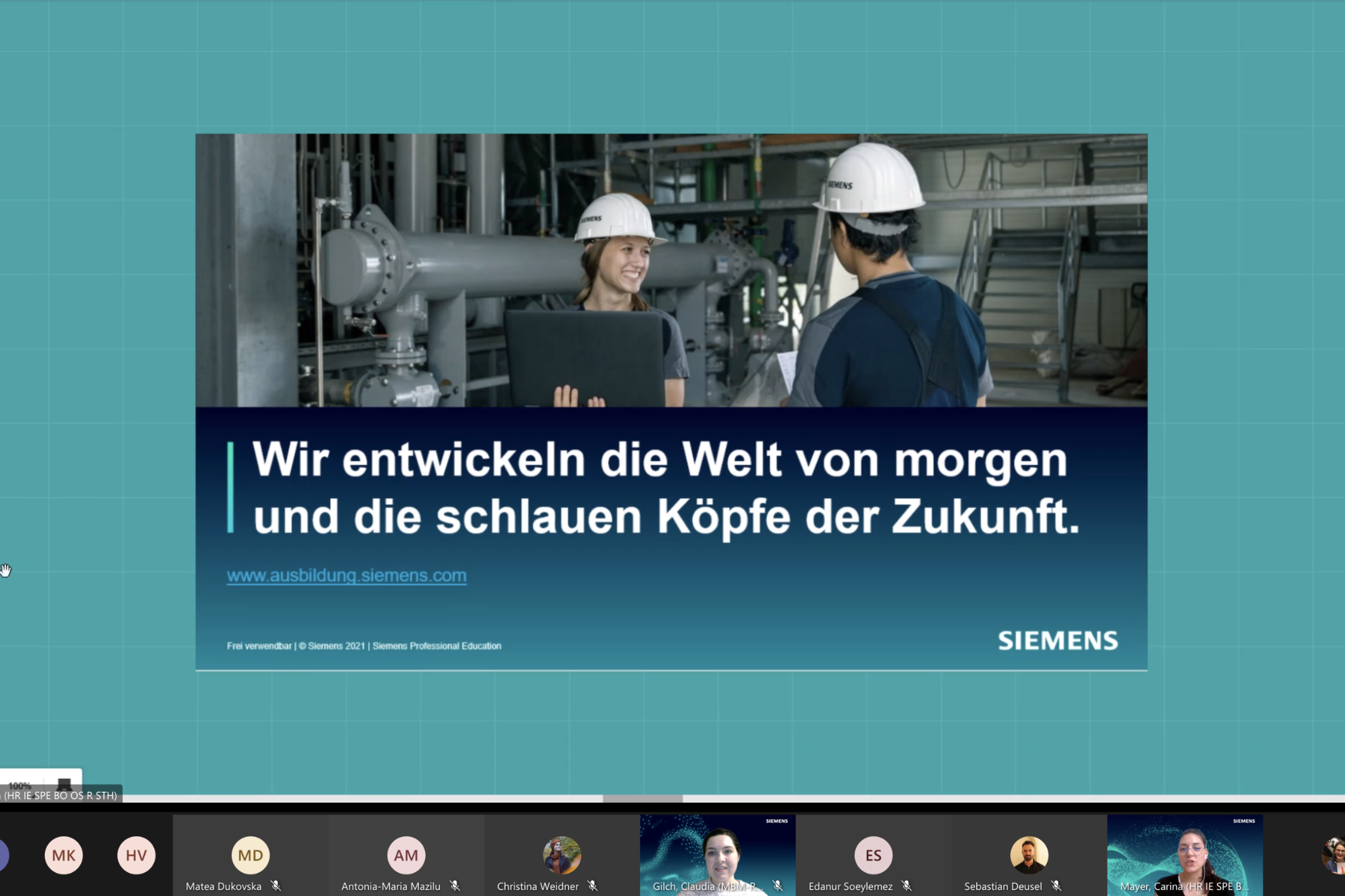 Virtuelles Bewerbungstraining mit der Siemens AG